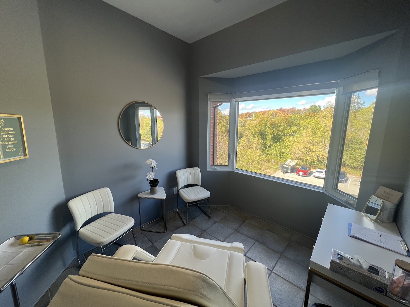 Treatment room at Faces Aesthetics Alliston, second floor at 106 Victoria St W